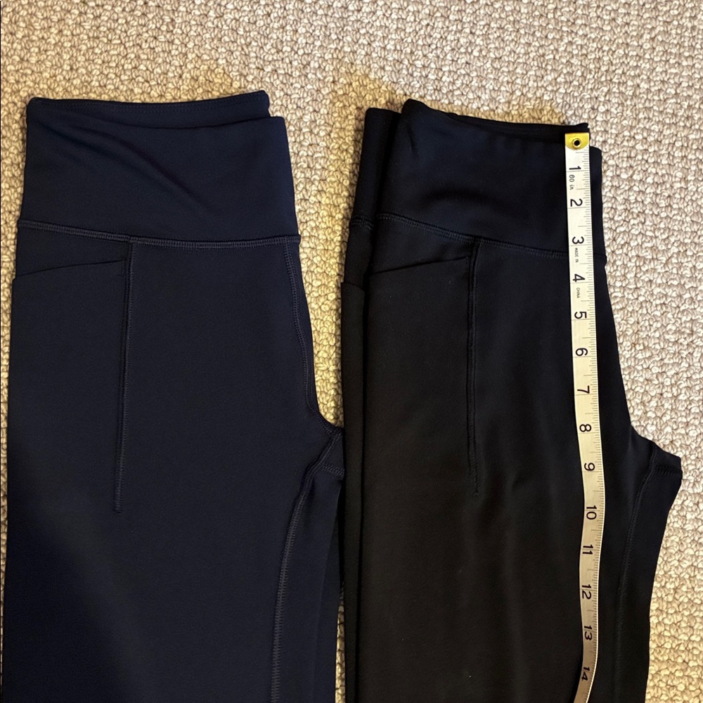 EUC, Athleta, Stash Your Treasures Flares, Navy & Black. True To Size.